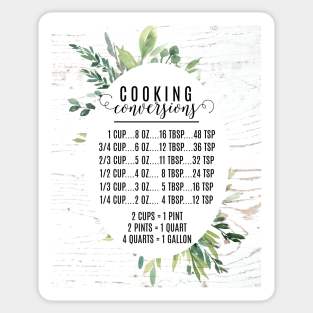 Cooking Conversions | Greenery Sticker